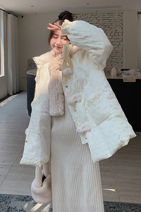 双十一主推 大货 大毛领羊羔毛扣羽绒服  262A-W801-P255-K378图片