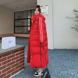【主推大货】提供买家秀 双杠贴标超长款棉服 62A-W805-P195-K288图片