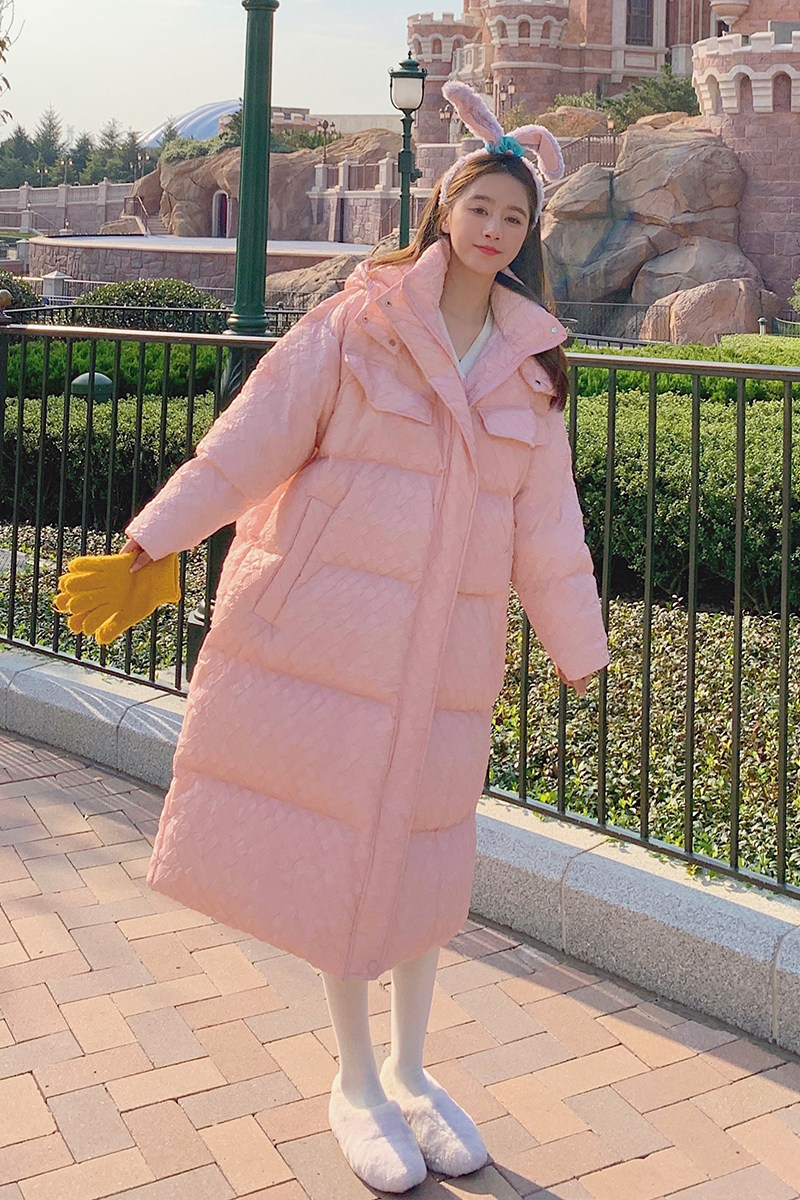 现货提供买家秀工艺面料长款棉服263-W335-P195-K278,女装棉衣/棉服,Yologo