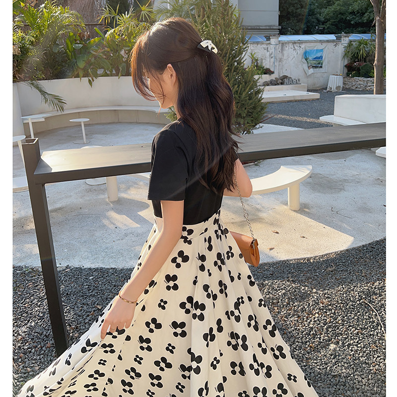 大货已出2024新花型假两件拼接连衣裙262A-S668-P105-K158，女装连衣裙，Yologo