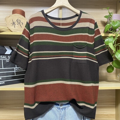 2025夏季新款短袖圆领针织衫