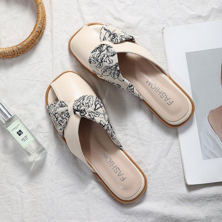 晚晚风温柔包头凉鞋无后跟懒人一脚蹬平底法式气质包头半拖鞋女夏,居家布艺,居家棉拖/棉鞋,淘宝优惠券,粉丝福利购,淘宝优惠卷