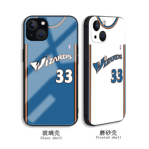 NBA奇才队球衣硅胶软/玻璃手机壳