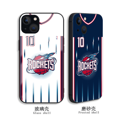 NBA火箭球衣硅胶软壳/钢化玻璃壳
