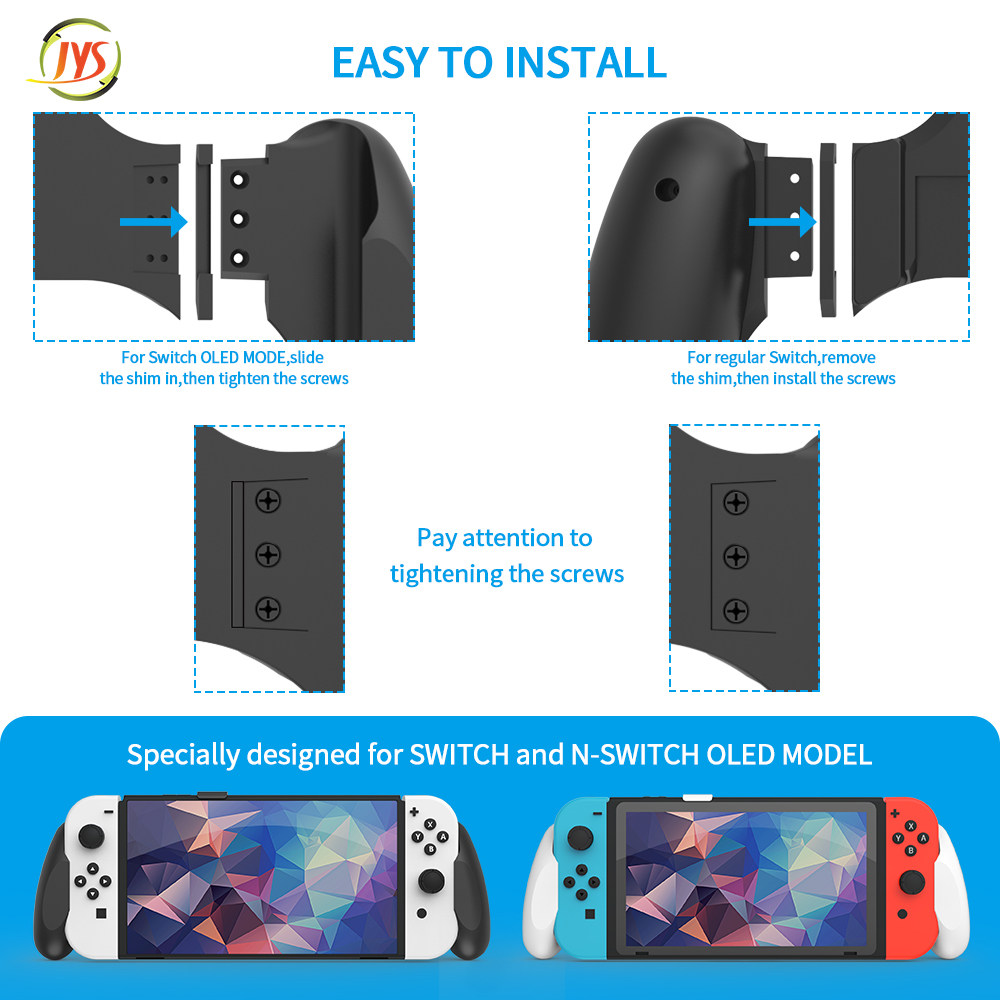 JYSS NEW SWITCH OLED HOST 2-IN-1 PLUGGABLE BASE GRIP BLACK AND WHITE OPTIONAL