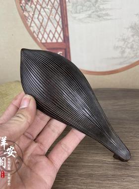 线香插荷叶莲花仿古做旧工艺品书房桌面装饰品摆件茶道摆设品香插