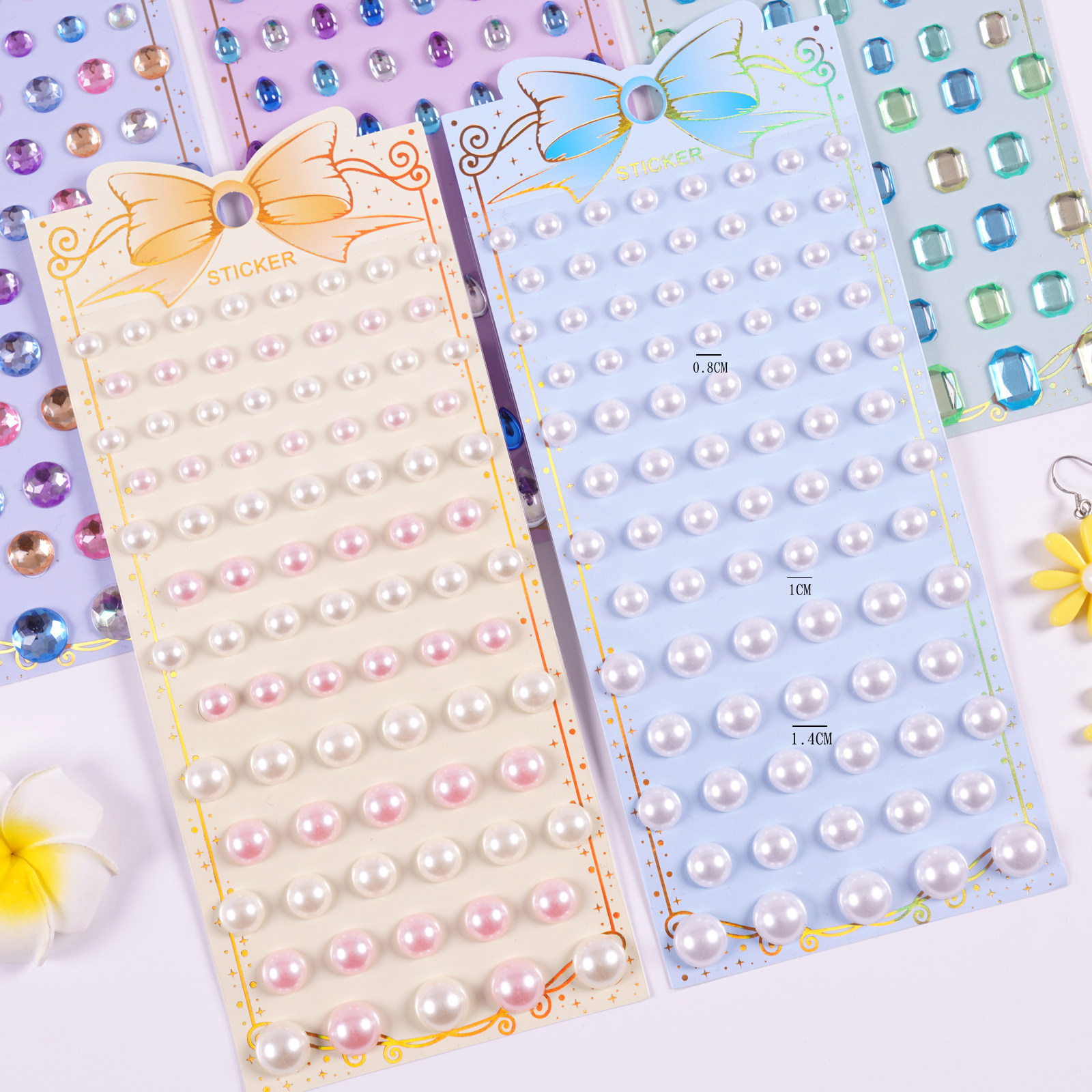 3D珍珠钻石立体贴纸彩色水滴宝石耳贴饰品装饰手机幼儿园儿童手工,玩具/童车/益智/积木/模型,贴纸,淘宝优惠券,粉丝福利购,淘宝优惠卷