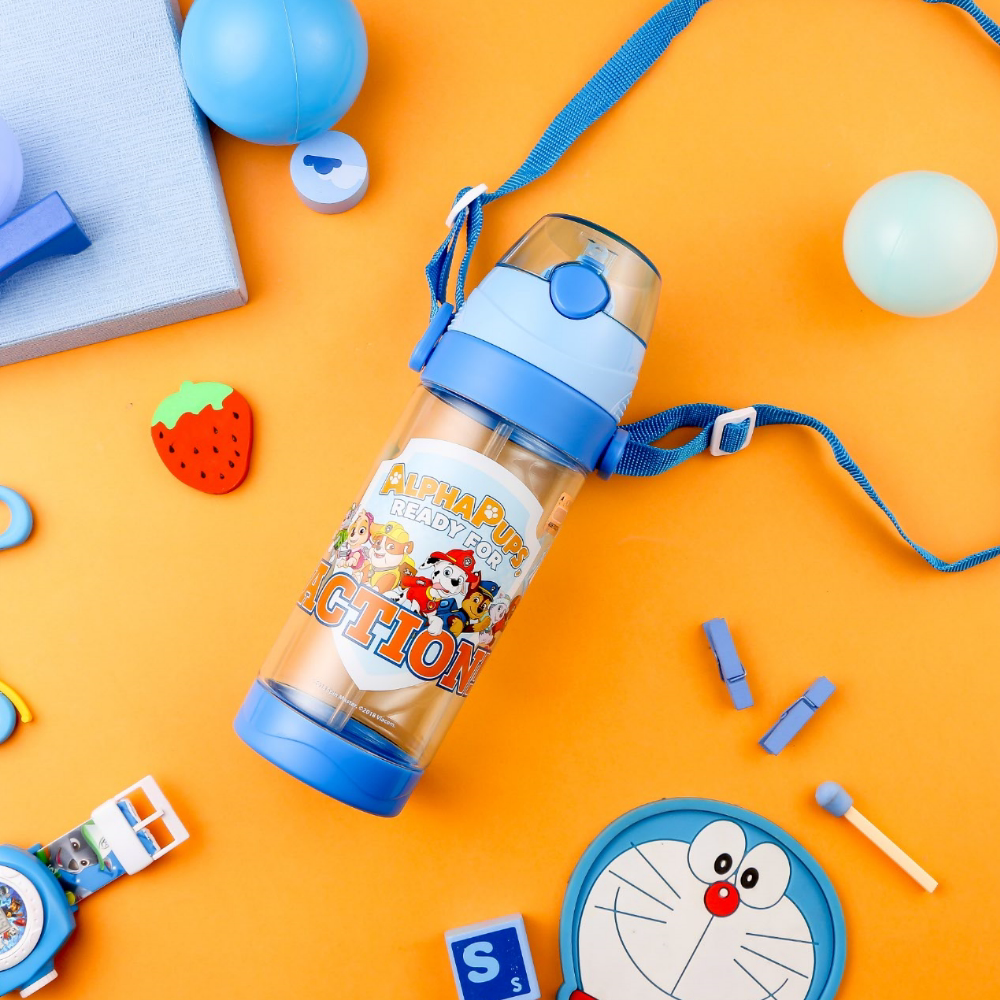 儿童斜跨便携水杯正品授权汪汪队立大功防摔防漏吸管杯宝宝奖励品