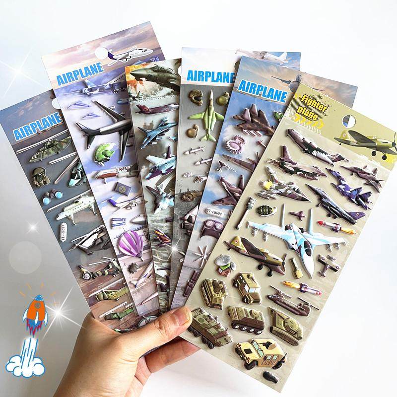 飞机战斗机3D立体泡泡贴纸军事霸气航空男童手工小学生奖励粘贴画,玩具/童车/益智/积木/模型,贴纸,淘宝优惠券,粉丝福利购,淘宝优惠卷