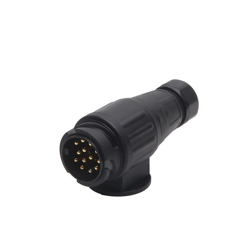 厂家直销 环保快速欧式13针拖车插头 欧式13芯房车插头拖车连接器