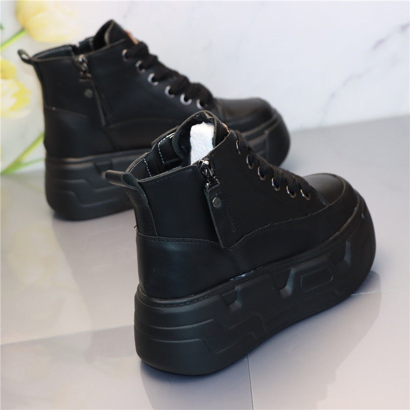 加绒保暖全黑棉鞋2023秋冬