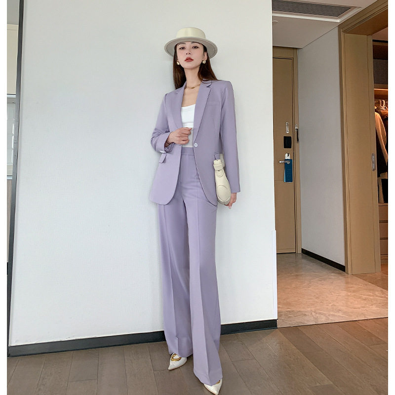 200斤大码西装套装女2026春秋新款气质职业装休闲西服两件套2632