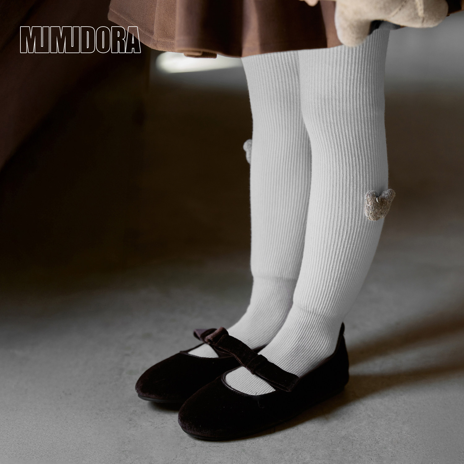 儿童连裤袜加绒加厚秋冬款女童可爱纯色打底裤女宝宝保暖连体袜子
