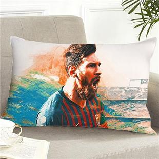 创意梅西抱枕头定制来图定做世界杯足球巴萨皇马C罗的照片diy生日