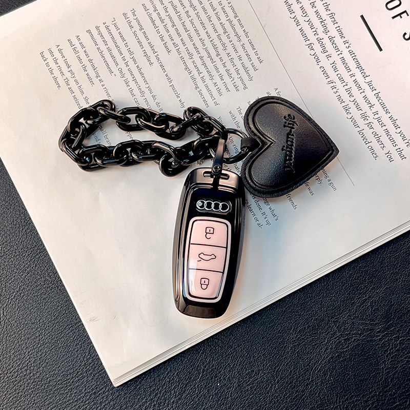 适用于奥迪A6L钥匙套25款A3L女士Q4etron高级a7l扣Q7 A7 A8 Q8 Q6
