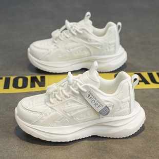 男童单网鞋小白鞋夏款2025新款镂空透气儿童鞋男孩轻便软底