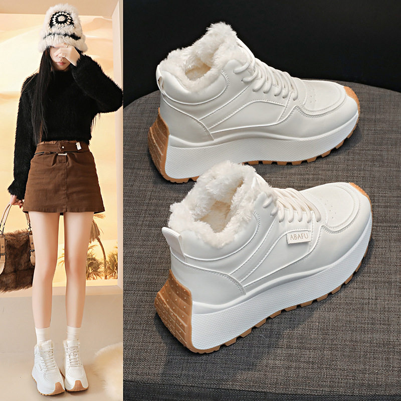 厚底雪地靴女2025新款冬季棉鞋女加绒加厚保暖休闲运动鞋子,女鞋,棉鞋,淘宝优惠券,粉丝福利购,淘宝优惠卷