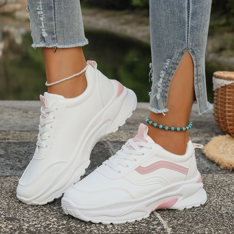 百搭基础小白鞋女2025新款韩版学生平底网红运动鞋女ins超火鞋子