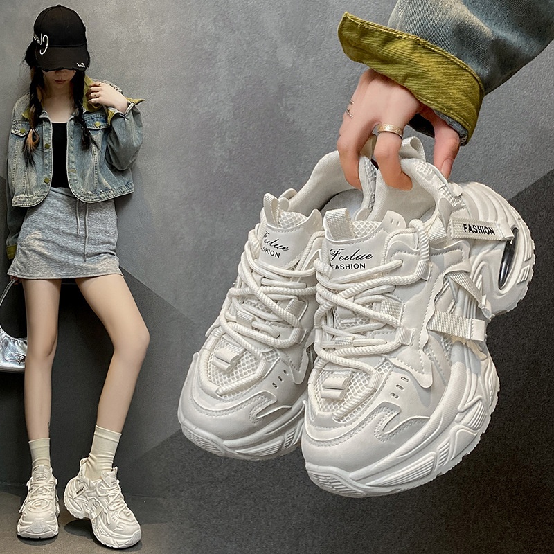 ins韩版新款老爹鞋女2025秋季学生运动跑步鞋休闲鞋厚底fb896