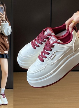 2025春季小白鞋新款韩版ins女学生厚底运动板鞋休闲街拍hb609