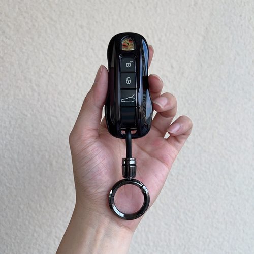 适用于保时捷macan钥匙套卡宴车帕拉梅拉壳718taycan911包扣男女