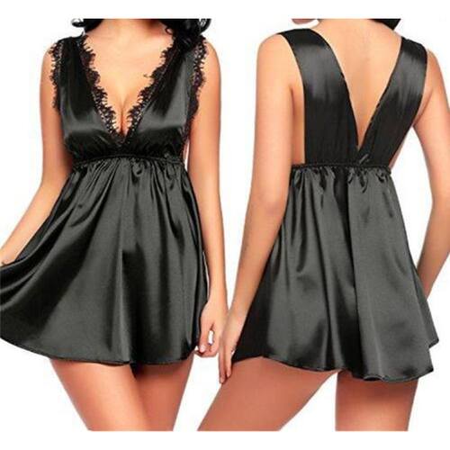 2025 new sexy lingerie V-neck night skirt women