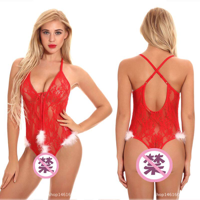 2025 Cutout Tight One Piece Sexy Backless Halter Pajamas睡衣