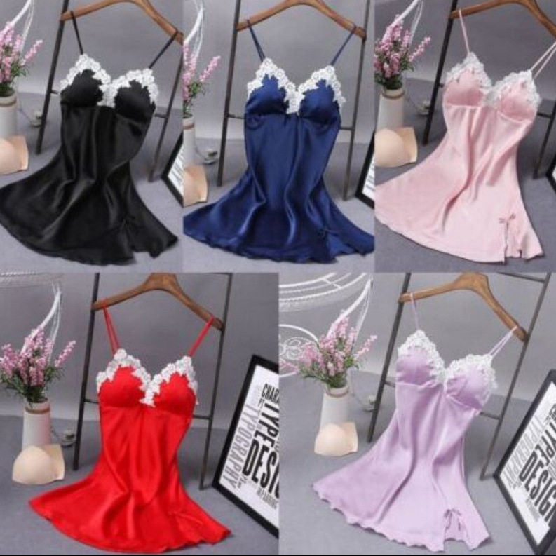 Women's Sexy Lace Hollow Halter Halter Nightdress Pajamas