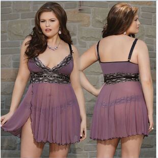 SEXY lingerie female black perspective gauze sling skirt pri