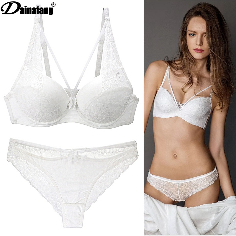 Sexy lace bra set gathers women's plus size bra underwear