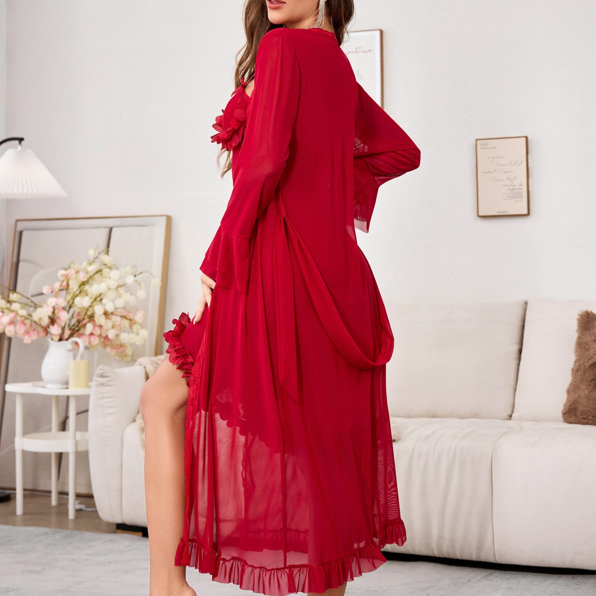 Sexy underwear pajamas home wear robe coat睡衣睡袍外套家居服