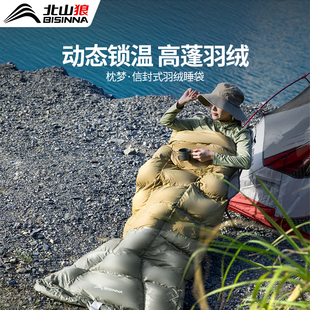 羽绒睡袋冬季加厚防寒户外露营零下20度被子两用轻量化旅行便携