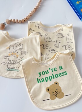 ins潮新生儿防吐奶围兜宝宝纯棉围嘴婴儿秋冬防水口水巾吃饭兜a类