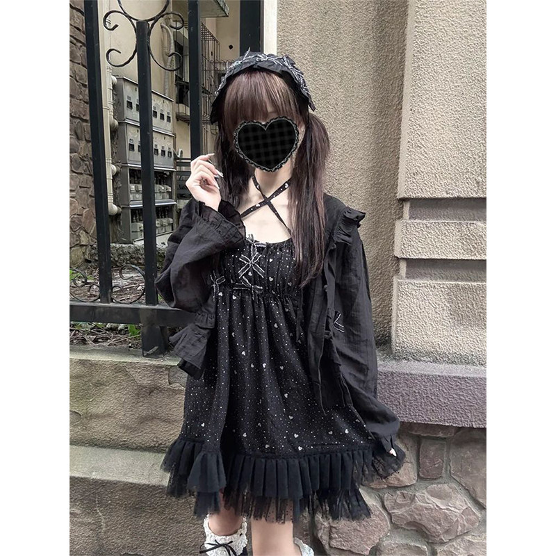 【甜波波】小个子可爱蕾丝吊带蛋糕裙+花边小猫耳朵开衫两件套秋,女装/女士精品,时尚套装,淘宝优惠券,粉丝福利购,淘宝优惠卷