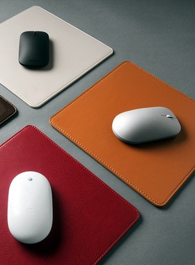 真皮鼠标垫创意超大号小号办公室笔记本电脑桌垫防滑防水黑色高奢