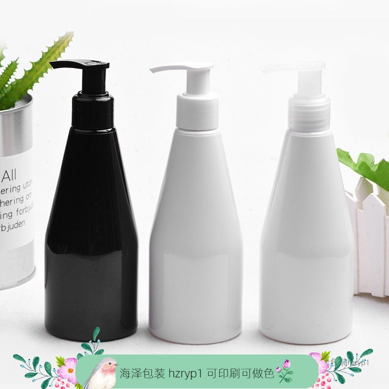 250ml毫升洗发水替换瓶锥形塔型乳液瓶 左右开关泵塑料化妆品包材