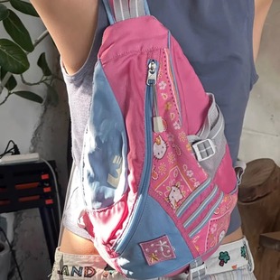 单肩背包斜背包弓箭包y2k辣妹可爱小包 中古小众设计复古时尚