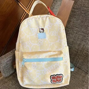 2024新款慵懒风小众书包学生党上课背包Hellokitty双肩包马卡龙色