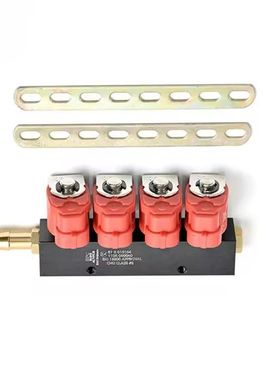 LPG/CNG汽车油改气2 /3欧姆4缸红色喷轨控制单元套件燃气汽车配件