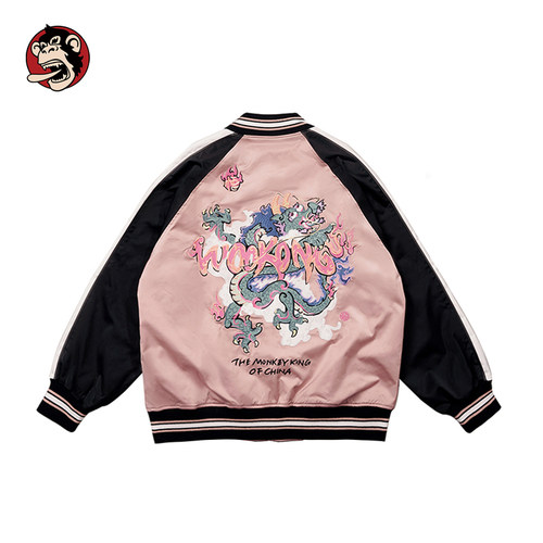 WOOKONG刺绣拼接棒球服