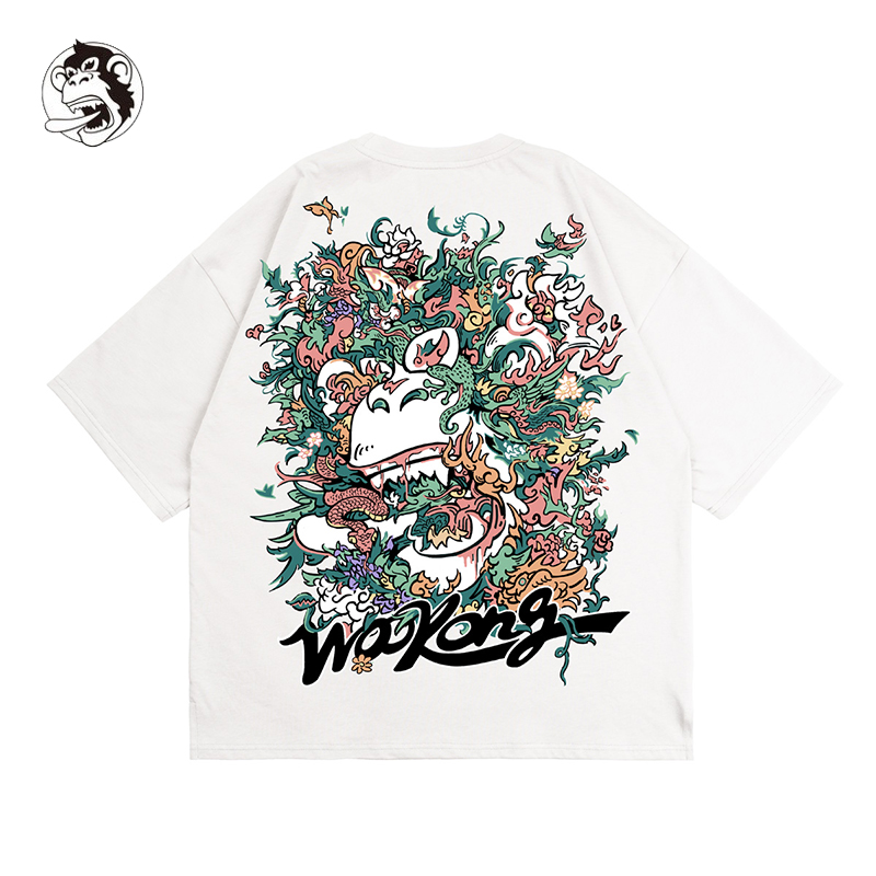 wookong悟空手绘涂鸦限量款潮T恤