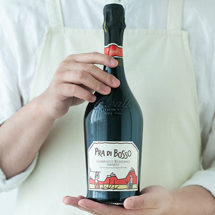 意大利进口波索童话蓝布鲁斯科紫标甜红起泡酒 好喝微醺 红标半甜