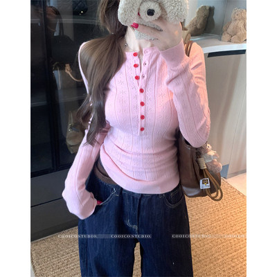 法式气质巨好看粉色打底