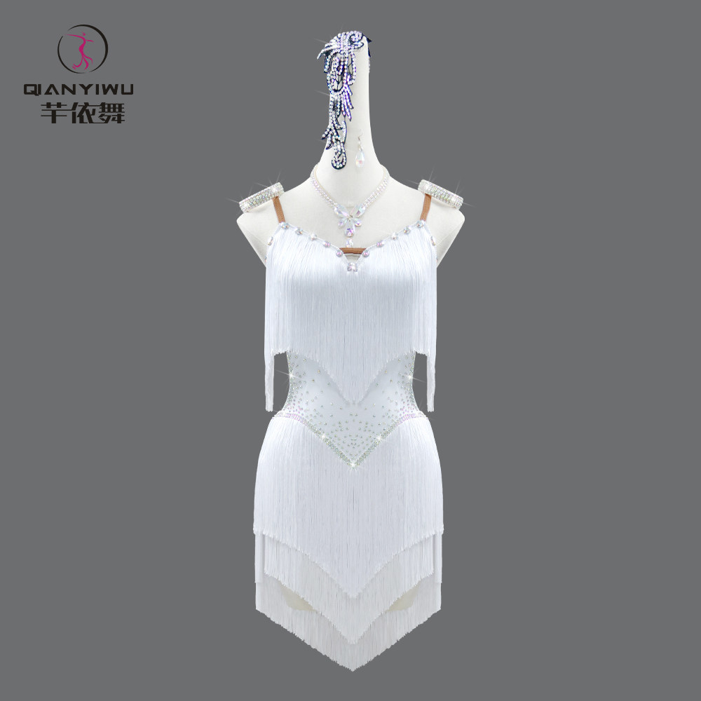 新款儿童拉丁舞蹈比赛表演出服图片