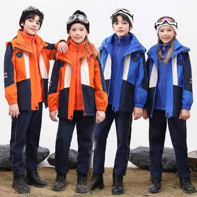 初中小学生校服秋冬装冲锋衣套装