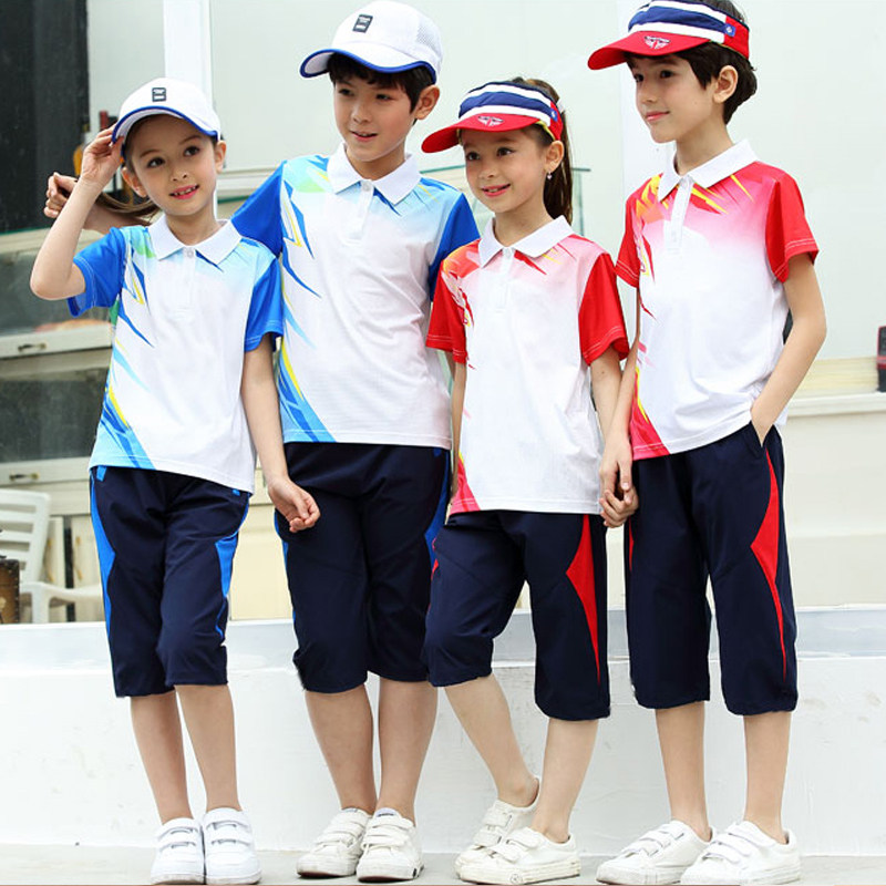 初中小学生校服夏季速干衣短袖T恤中裤套装幼儿园儿童运动会班服