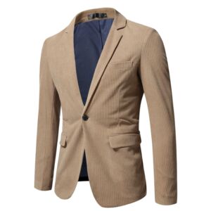 2025春秋  新款男士休闲修身英伦灯芯绒休闲西服外套小西装X67P90图片