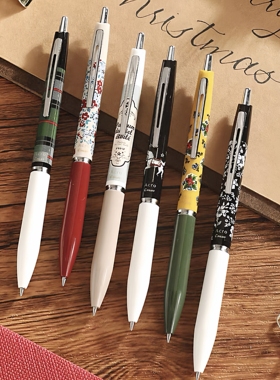 百乐Pilot日本ACRO 2024-2025年圣诞限定花纹款圆珠笔黑笔0.5mm