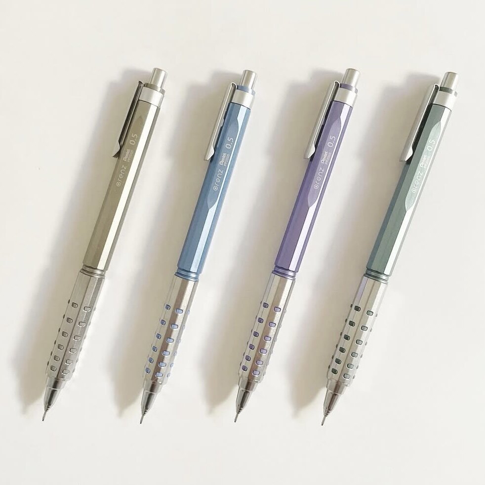 新品日本Pentel派通Orenz at自动出芯金属笔握绘图防断芯铅笔0.5