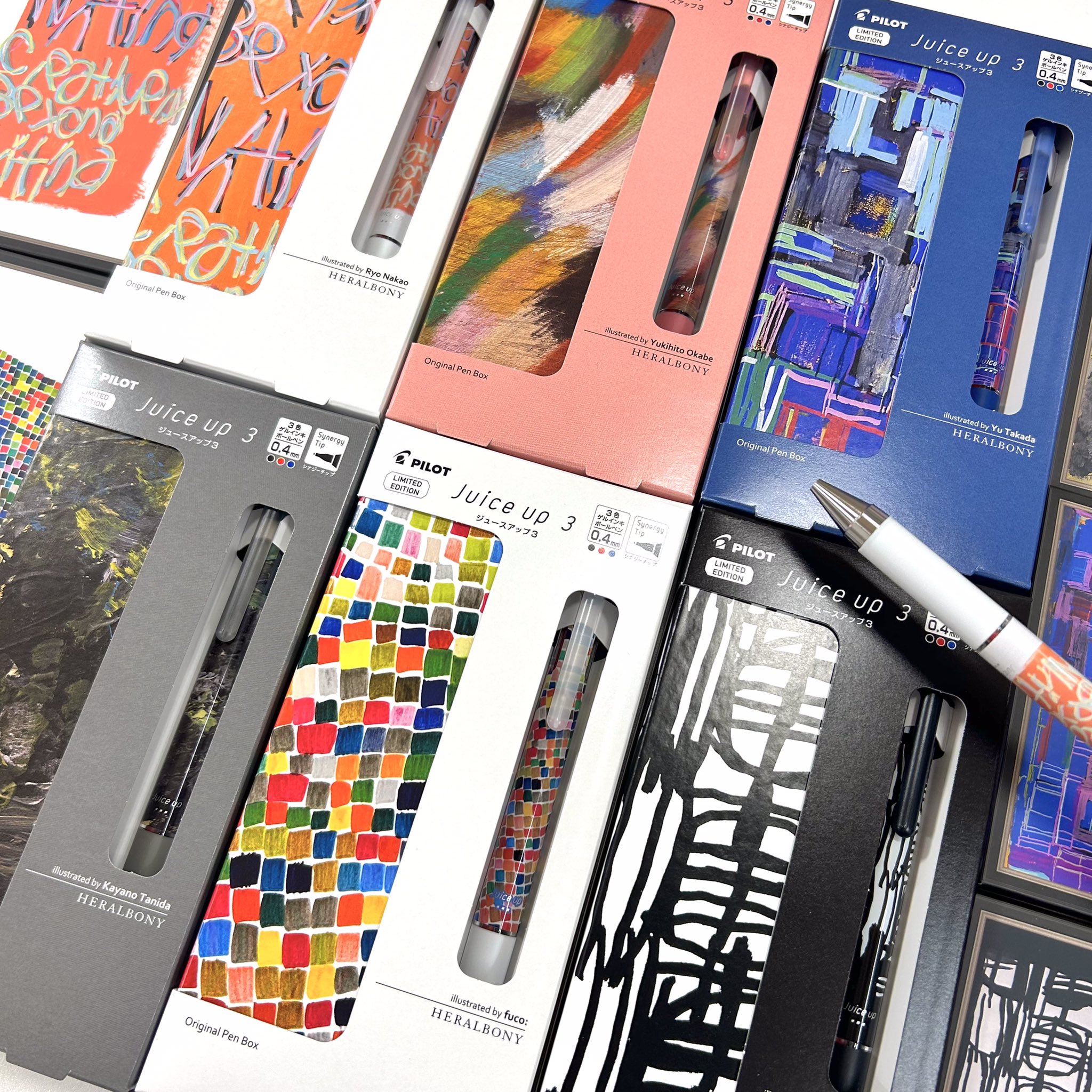 日本PILOT百乐HERALBONY联名限定Juice up多功能3色模块中性笔0.4